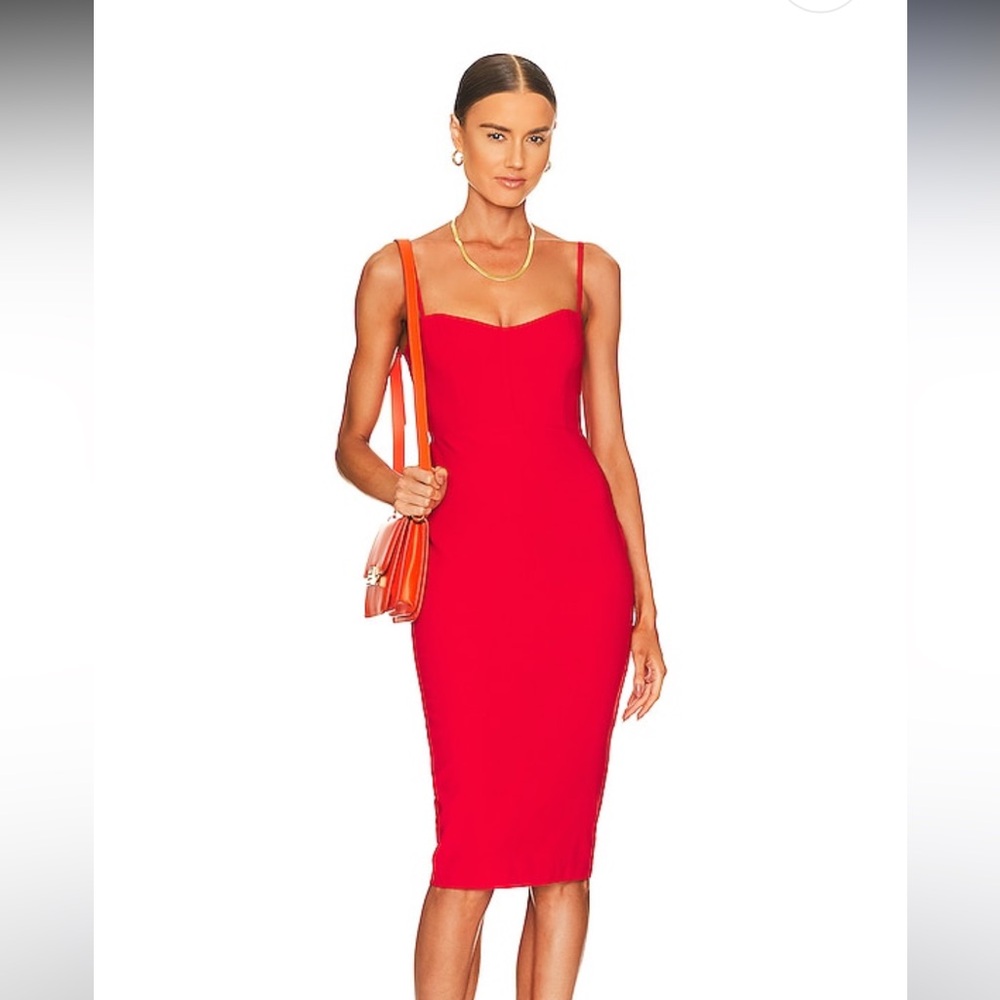 NWOT Allure Midi Dress in Cherry